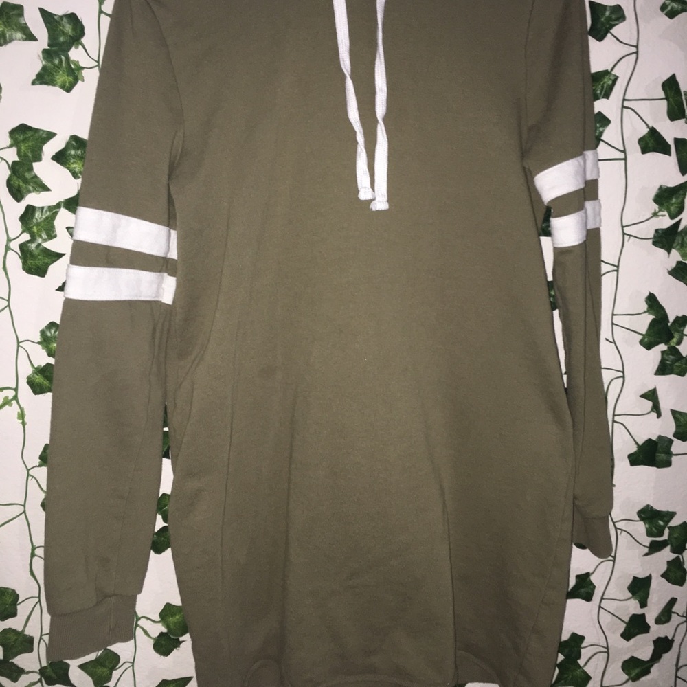 An olive green dress